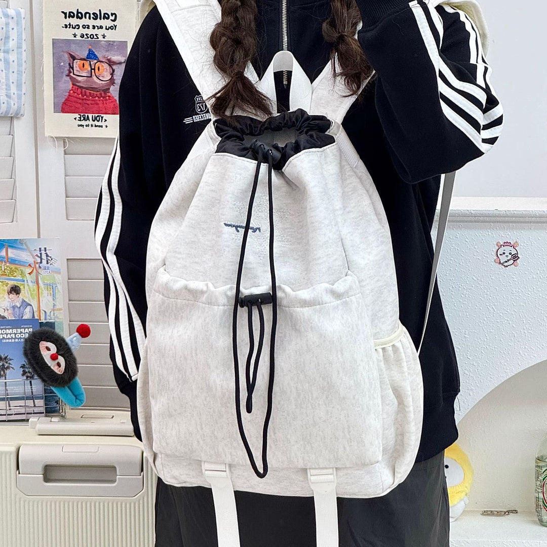 Stylish Drawstring Backpack with Functional Pockets Kalsten
