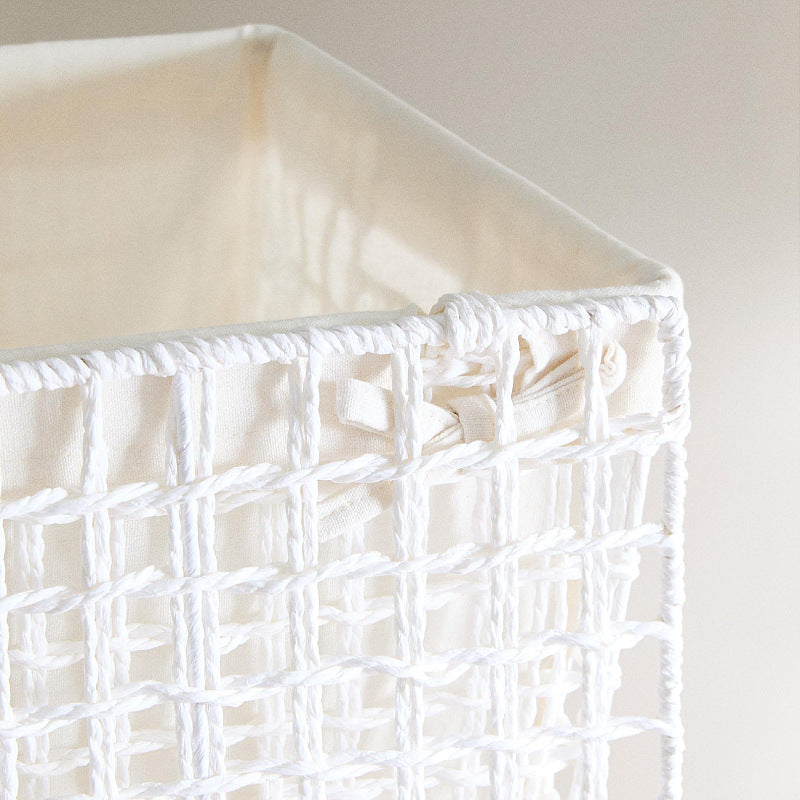 Modern laundry basket with embroidered pattern Kalsten
