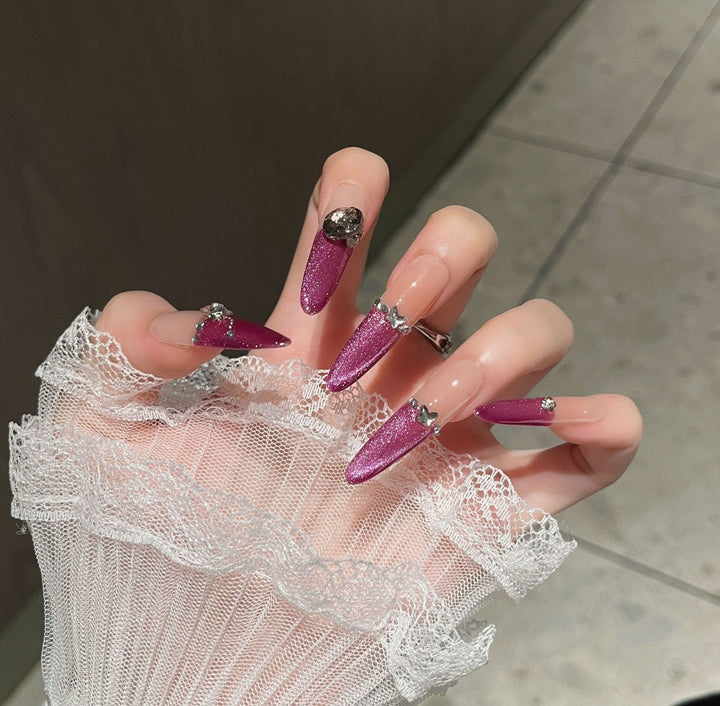 Crystal-Embellished Press-On Nail Extensions Kalsten