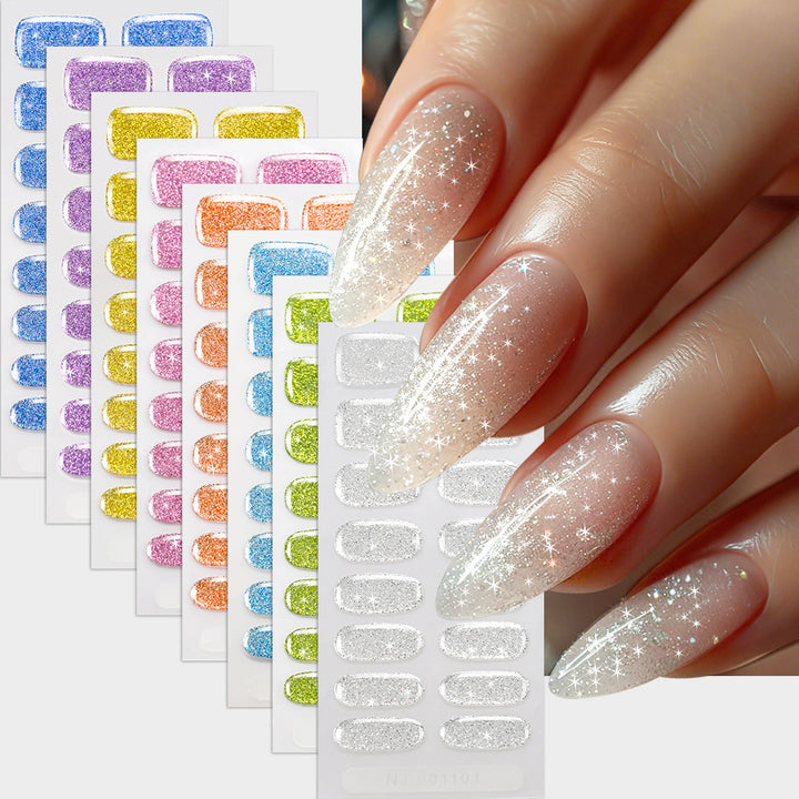 Glittering Gel Nail Wraps