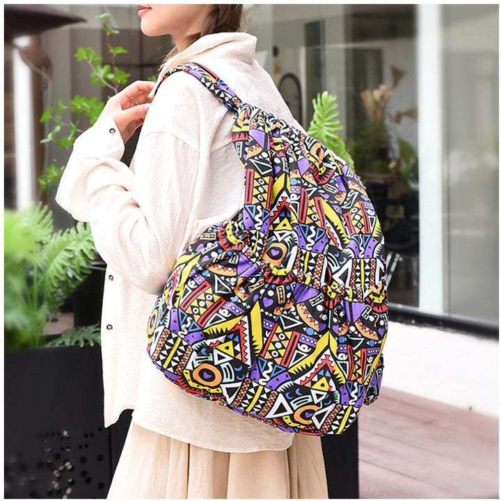 Drawstring Elephant Print Backpack Kalsten