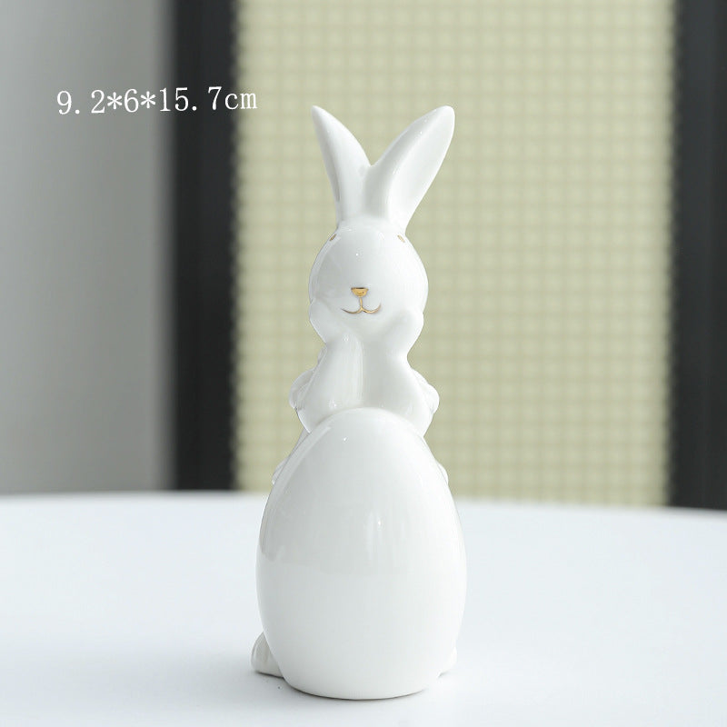 Decorative Ceramic Bunny Figurine Kalsten