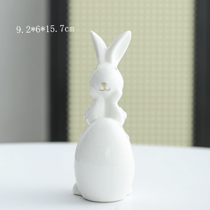 Decorative Ceramic Bunny Figurine Kalsten