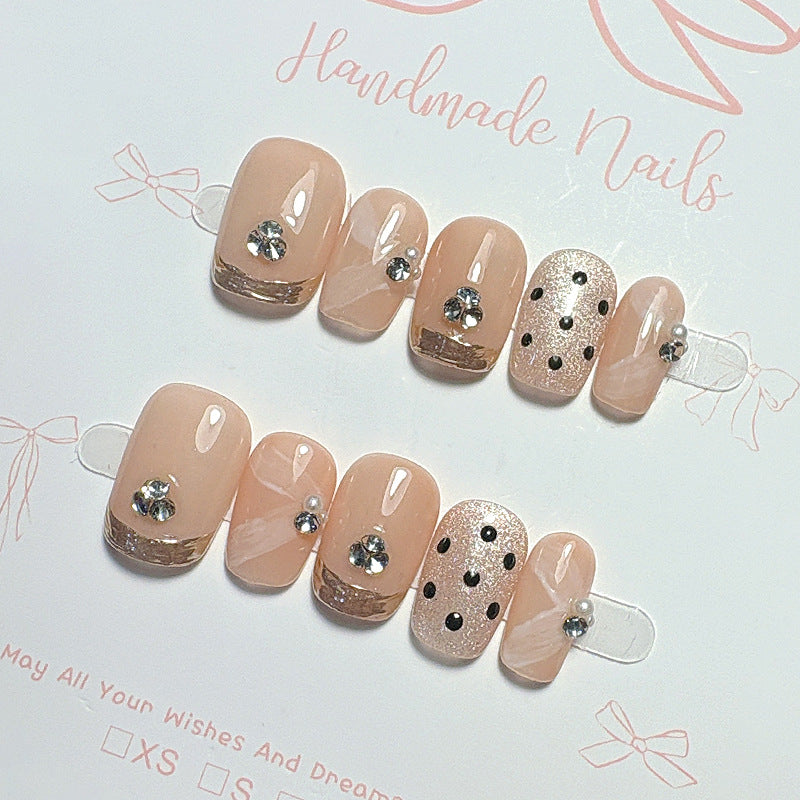 Classic French Tip Press-On Nail Set Kalsten