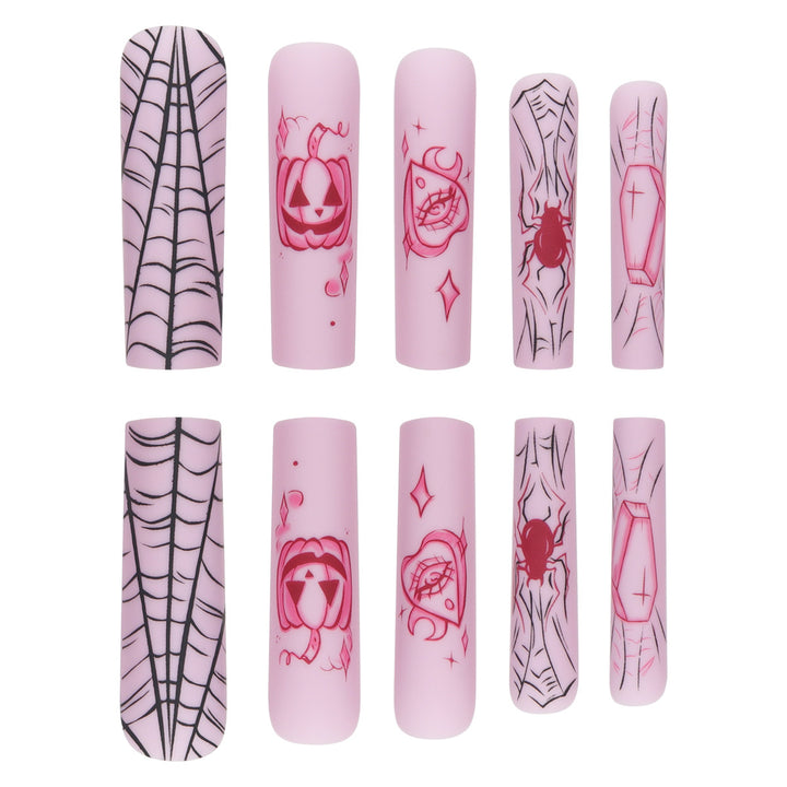Artistic Press-On Nails with Halloween Theme Kalsten