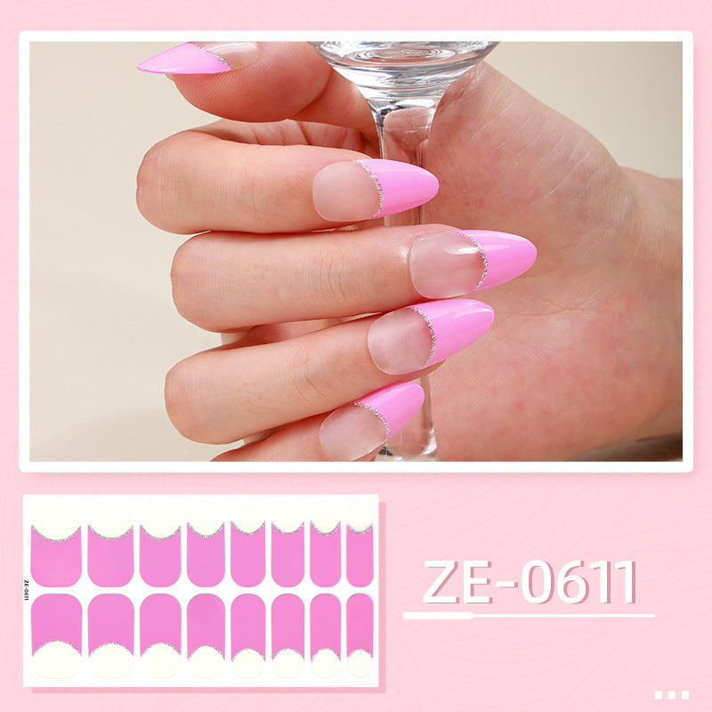Elegant French Tip Nail Art Wraps