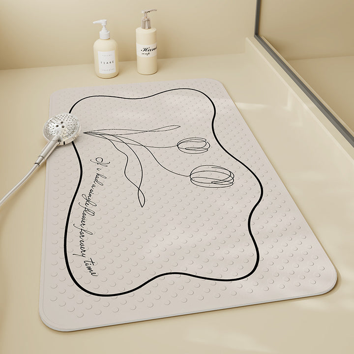 Floral Pattern Bath Mat Kalsten
