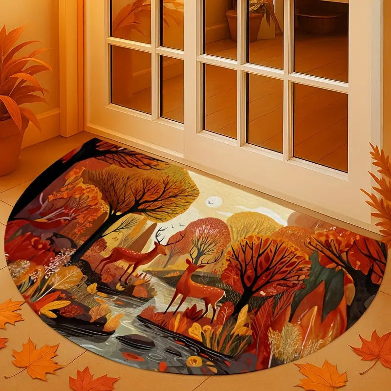 Leaf Pattern Decorative Doormat Kalsten