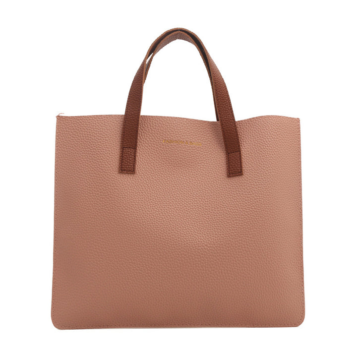 Elegant Textured Leather Tote Bag