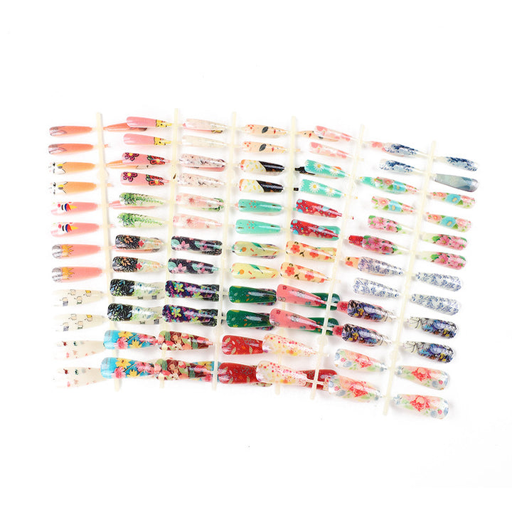 Artificial nails with floral patterns Kalsten