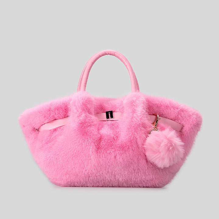 Plush Faux Fur Handbag