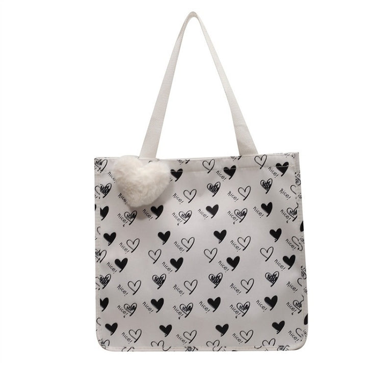 Cute Heart Patterned Tote Bag