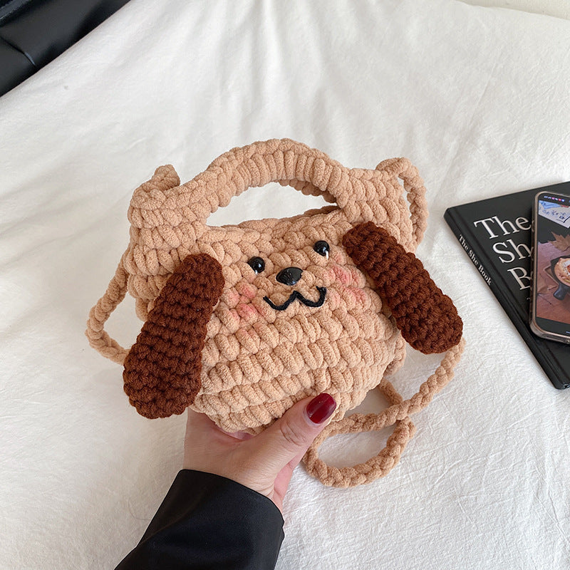 Cute Dog-Themed Crochet Handbag