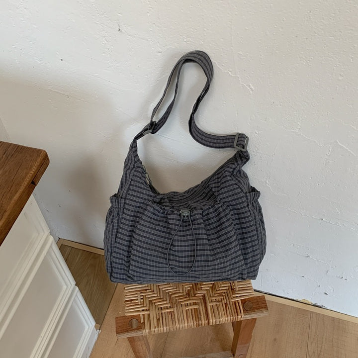 Casual Gingham Tote Bag