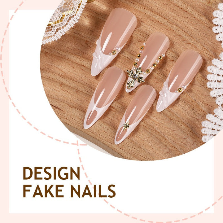 Acrylic Nail Set with Glamorous Designs and Elegant Accents Kalsten