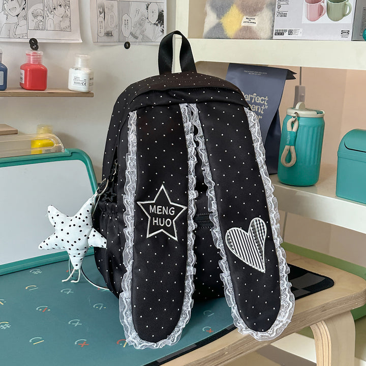 Cute Bunny-Ear Design Embellished Backpack Kalsten