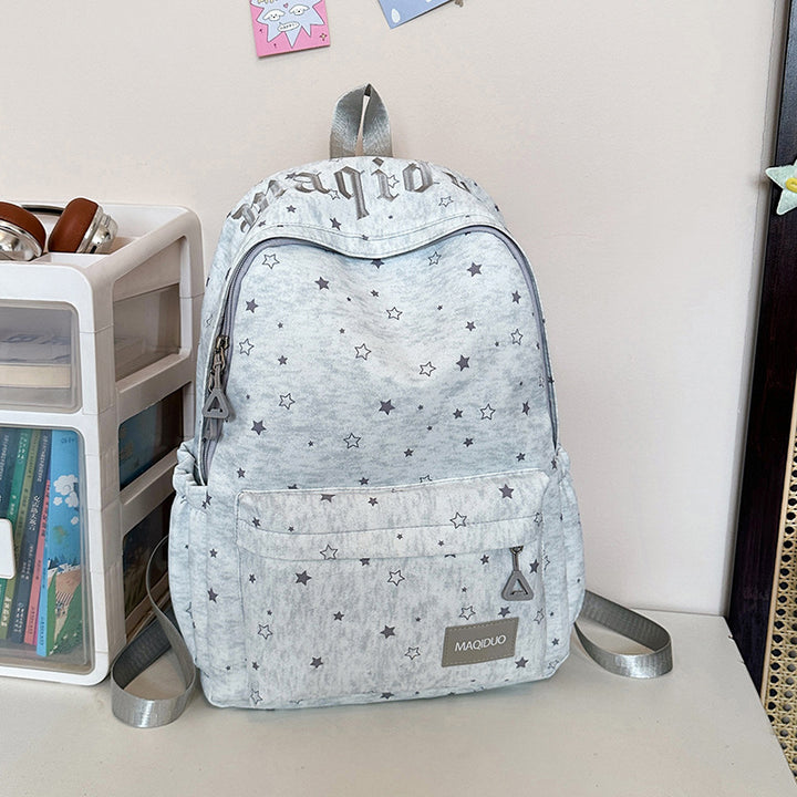 Star-Embellished Casual Backpack Kalsten