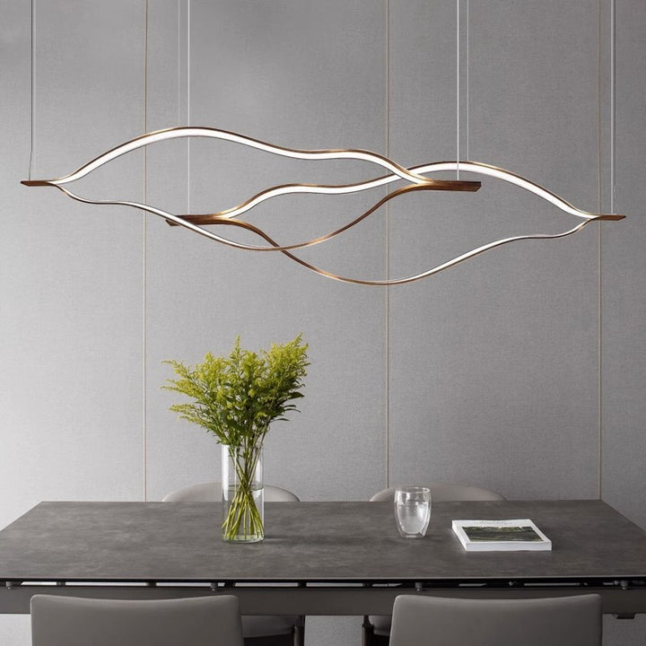 Modern Wave-Design Pendant Light Fixture