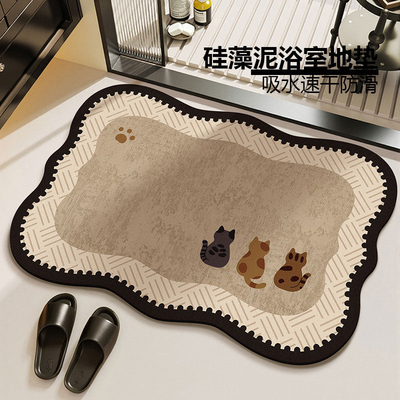 Cat-Themed Indoor Decorative Area Mat