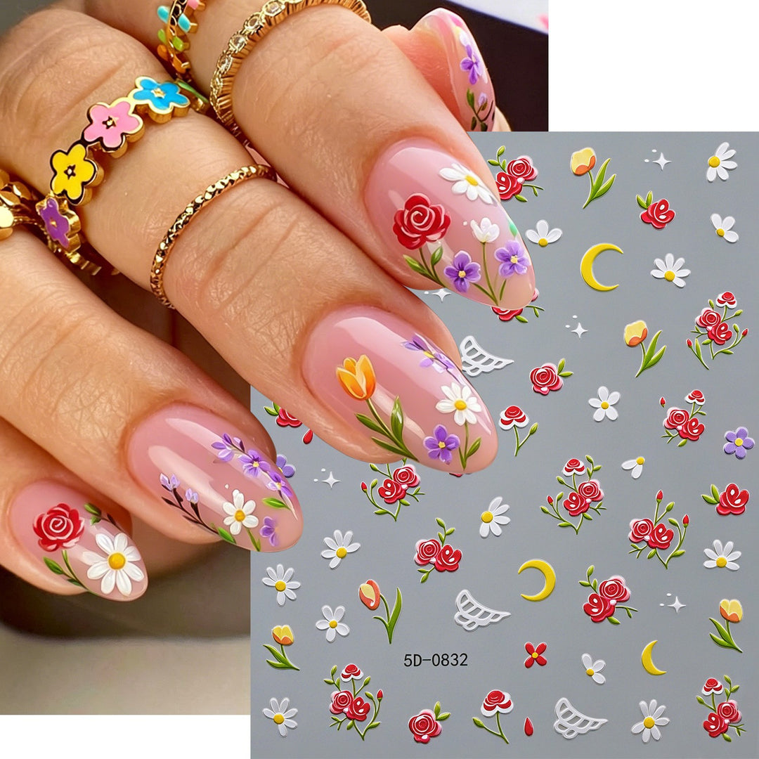 Floral Nail Art Stickers