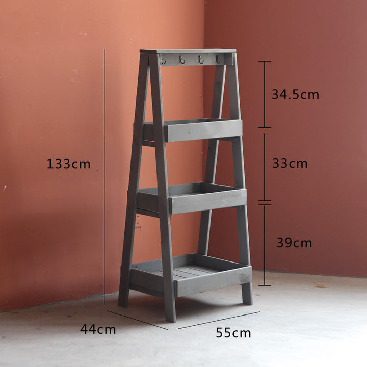 Multifunctional Wooden Step Ladder Kalsten
