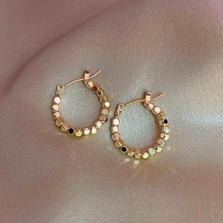 Elegant Hoop Earrings with Sparkling Crystals Kalsten