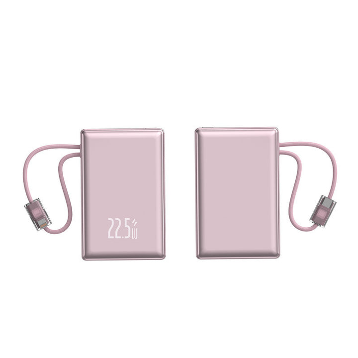 Portable power bank with fast charging function and integrated charging cable Kalsten