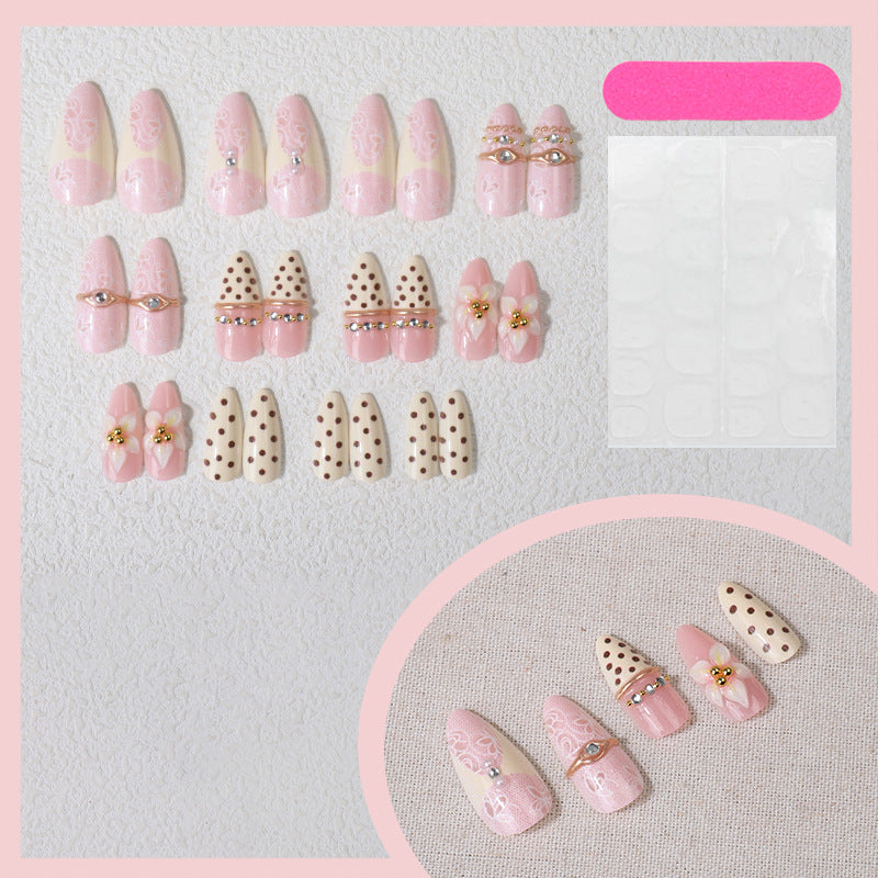Glamorous Floral Press-On Nail Set Kalsten