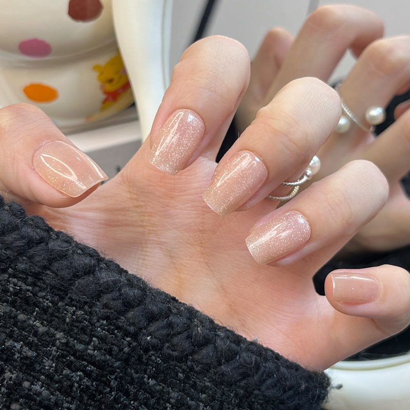 Glamorous Press-On Nail Art Set with Stylish Gemstone Accents Kalsten