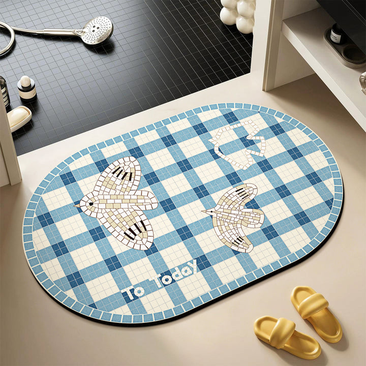 Mosaic-Inspired Bath Mat