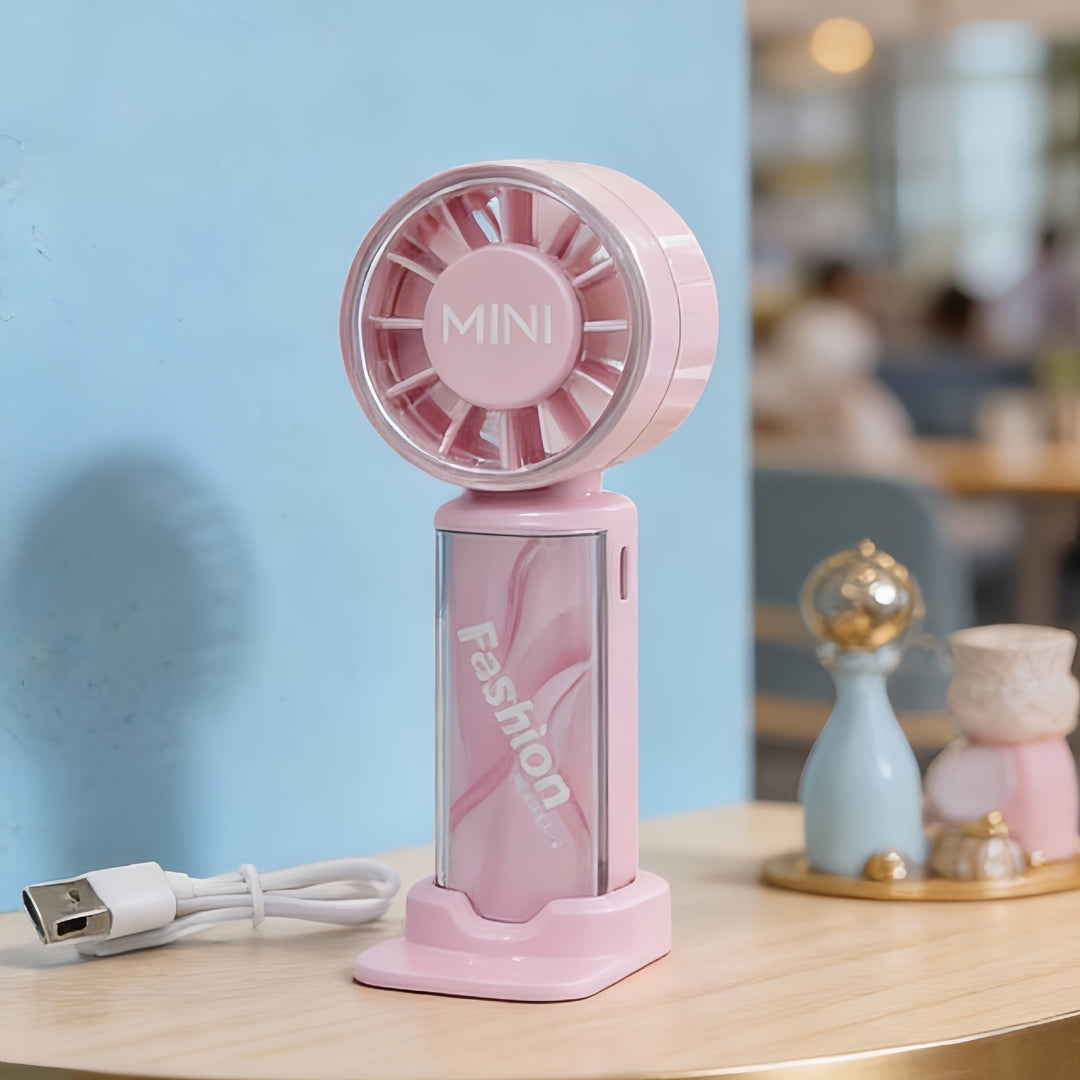 Women's portable mini hand fan with rechargeable USB function Kalsten