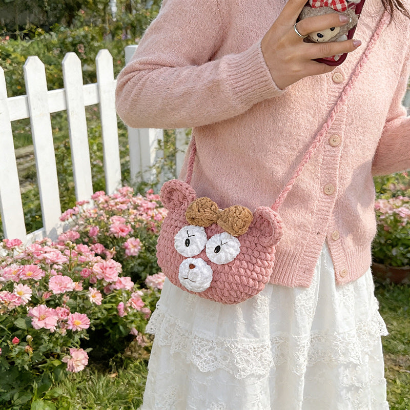Lion-Themed Plush Crossbody Bag