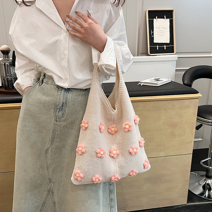Handmade Crochet Floral Tote