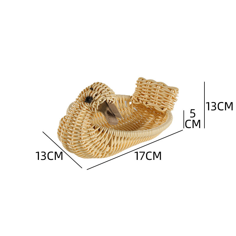 Unisex Braided Decoration Basket in Duck Shape Kalsten