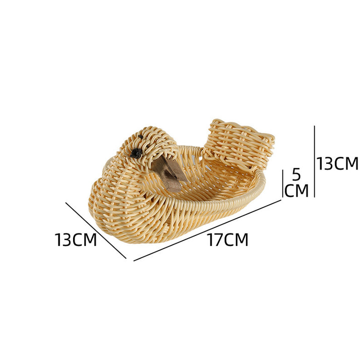 Unisex Braided Decoration Basket in Duck Shape Kalsten
