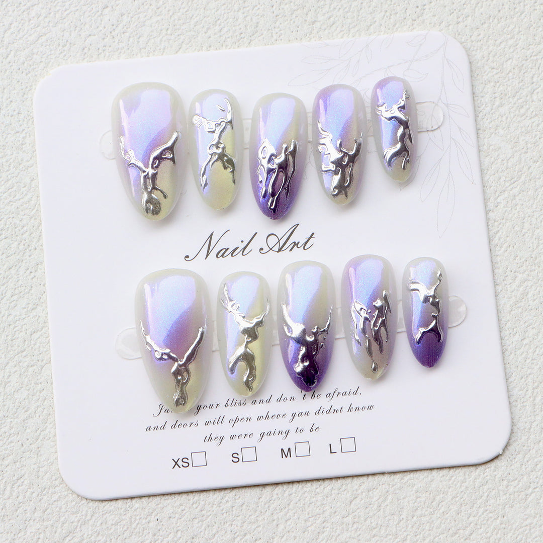 Elegant Metallic Nail Art Set