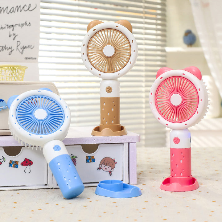 Ladies Portable Hand Fan with Cute Animal Design Kalsten