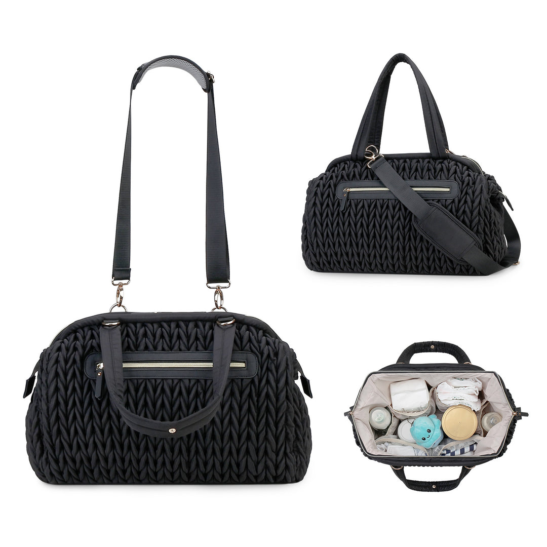 Fashionable diaper bag with elegant woven look Kalsten