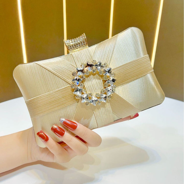 Decorative Satin Evening Clutch