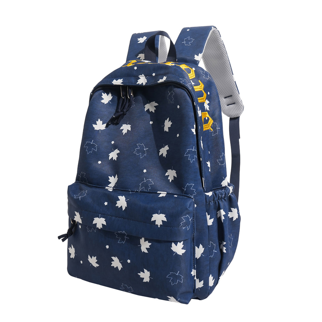 Trendy Leaf-Patterned School Backpack Kalsten