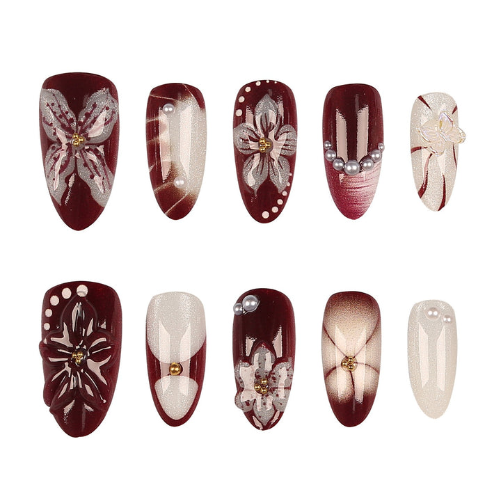 Floral Design Press-On Nails