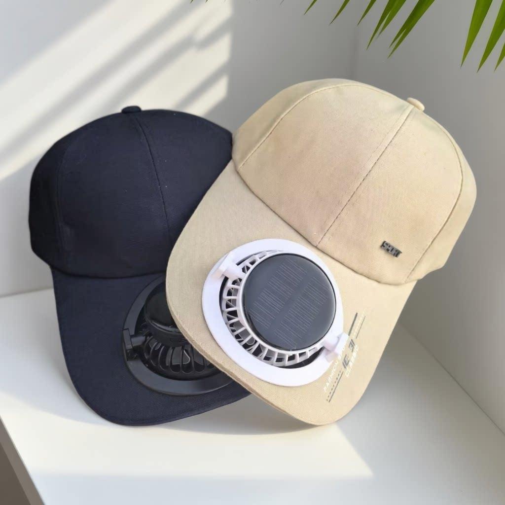 Portable solar-powered USB-C fan with digital battery indicator Kalsten