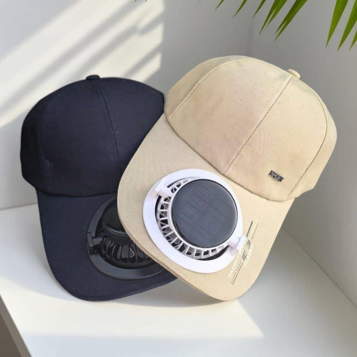 Portable solar-powered USB-C fan with digital battery indicator Kalsten