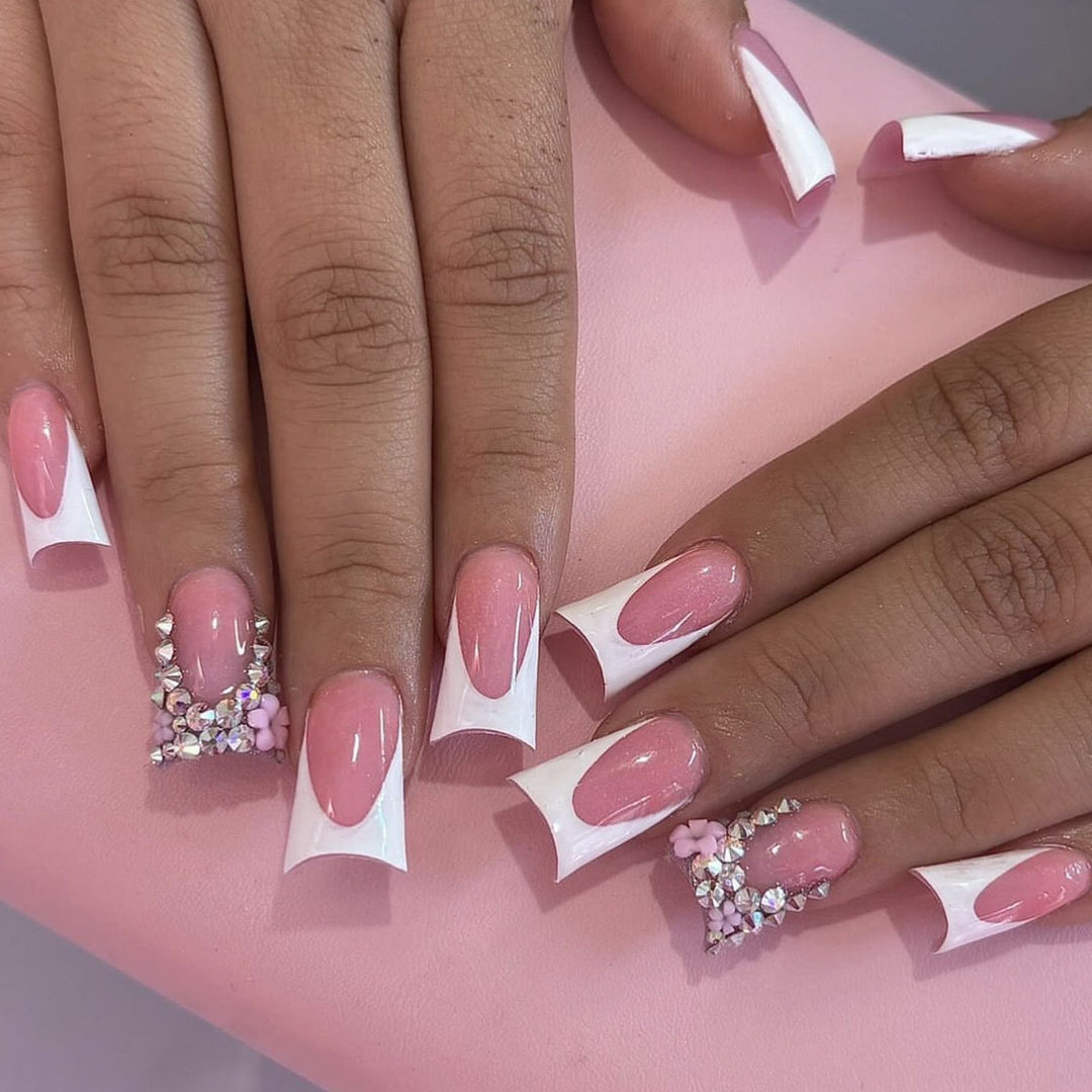 Decorative 3D French Tip Nail Art Extensions Kalsten