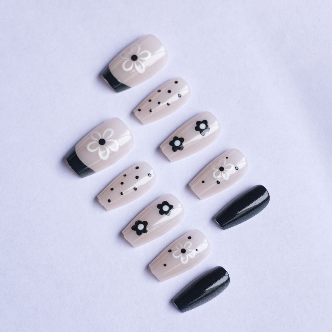 Stylish Floral Nail Art Set