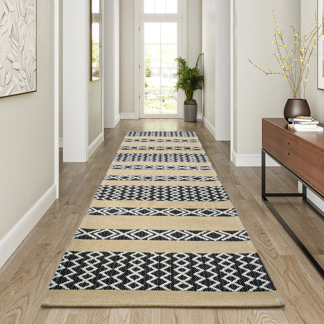 Geometric Pattern Kitchen Runner Mat