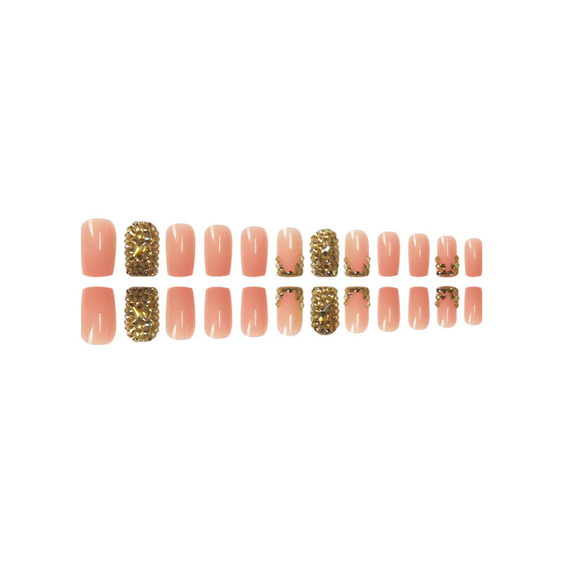 Glamorous Rhinestone Accented Press-On Nails Kalsten