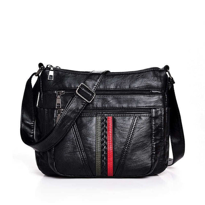 Sleek Leather Crossbody Messenger Bag