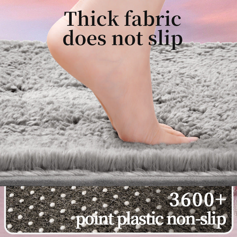 Plush Textured Bathroom Runner