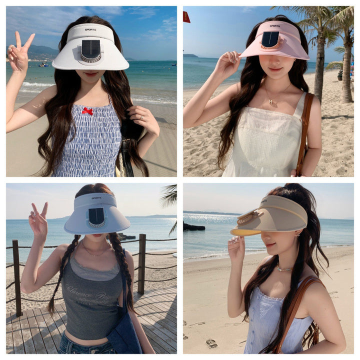 Adjustable sun visor for with integrated smartphone holder and UV protection Kalsten